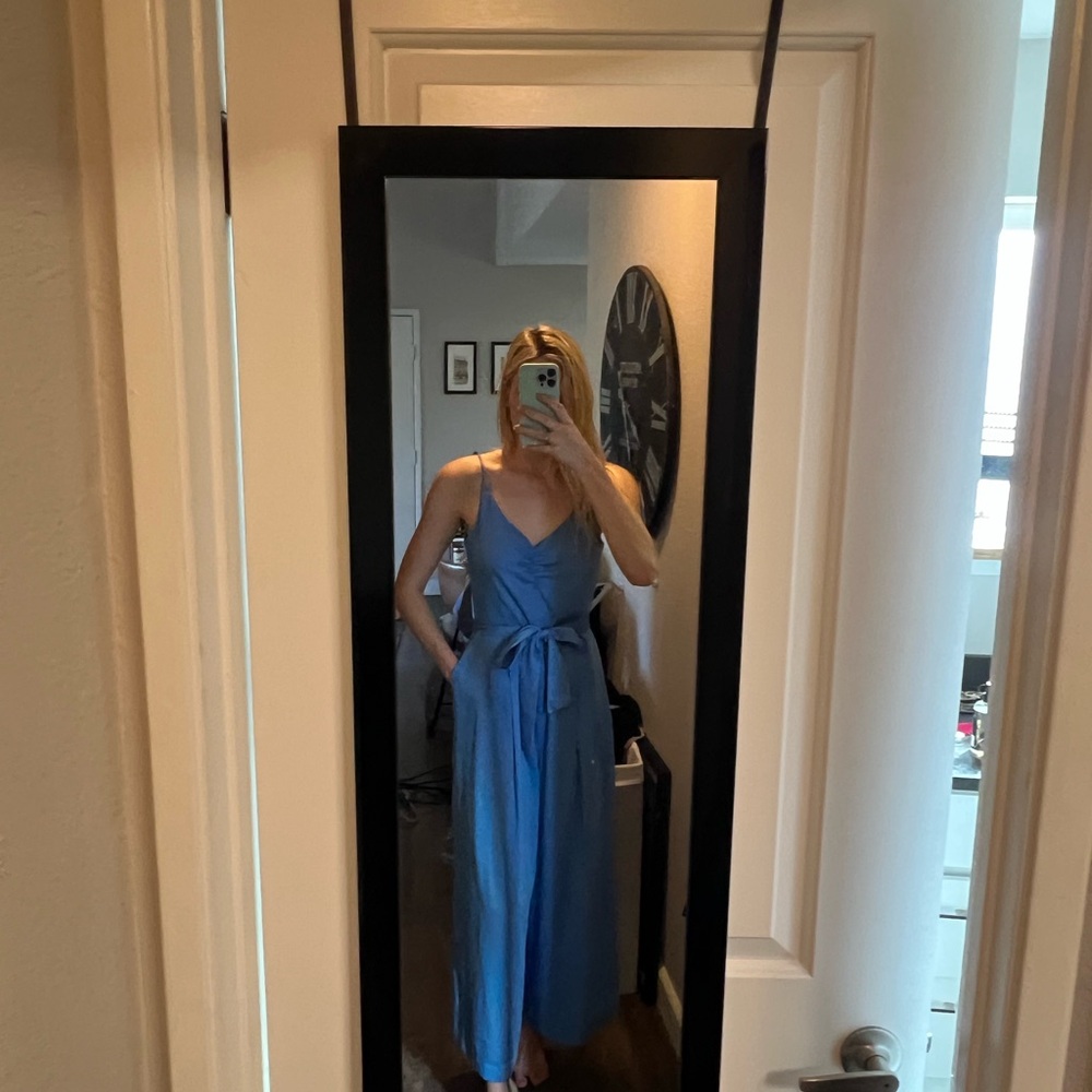 H&M Blue Sleeveless Jumpsuit for Weddings